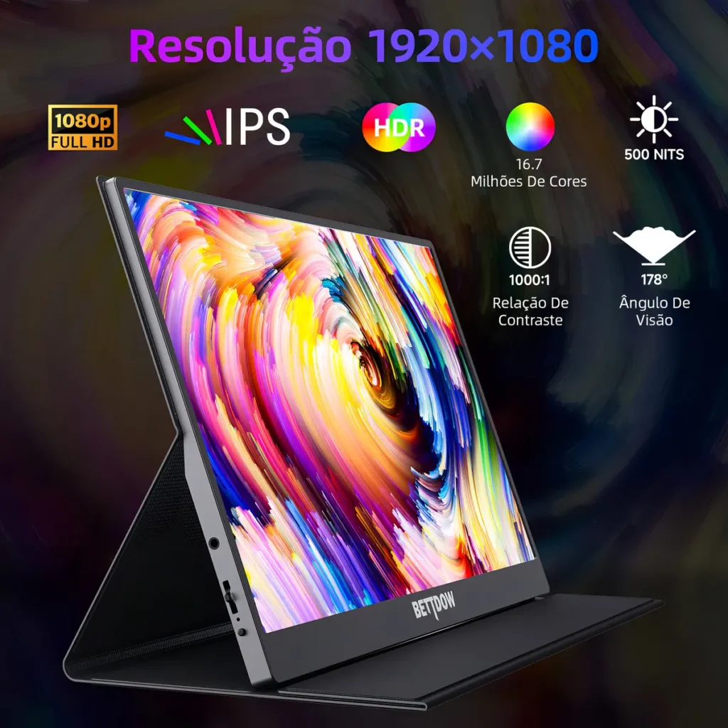 Monitor portátil Bettdow 15,6 Full HD